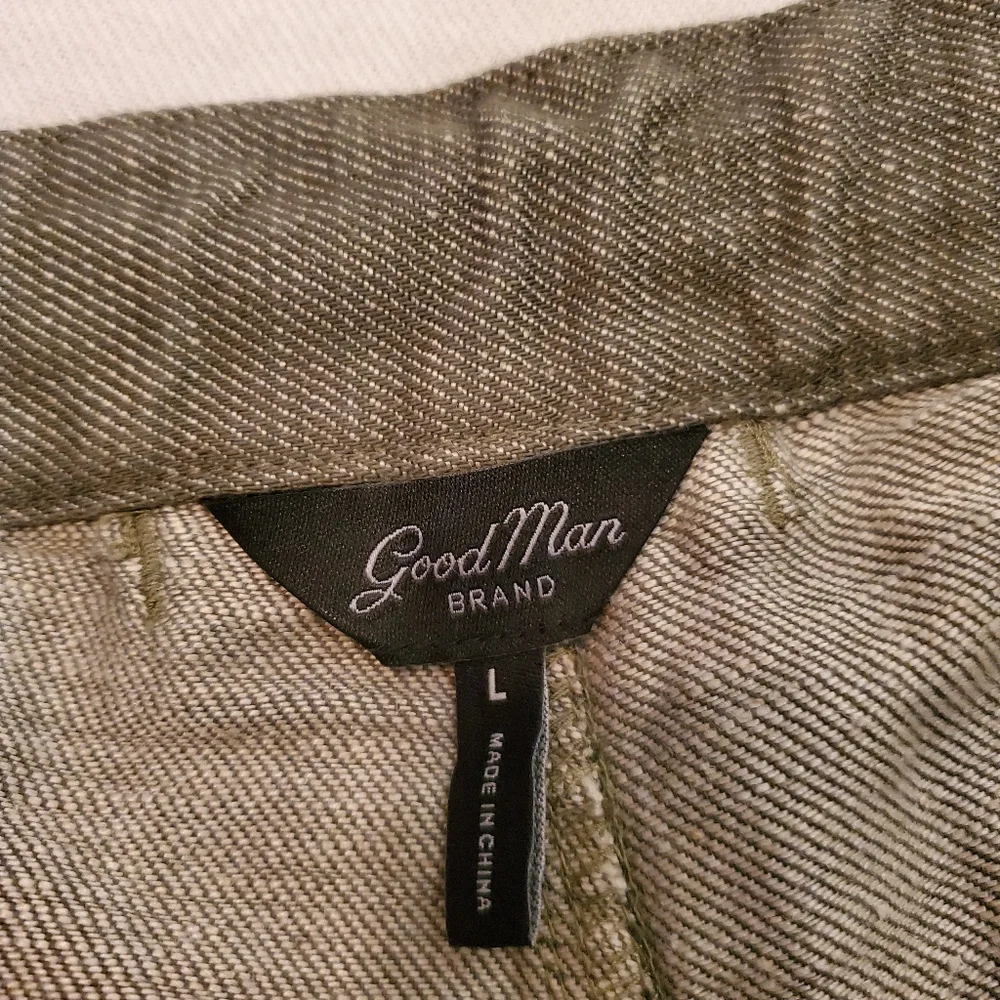 GOOD MAN BRAND‎ Army Green Linen Blend Flat Front Chino Shorts Men's Size L